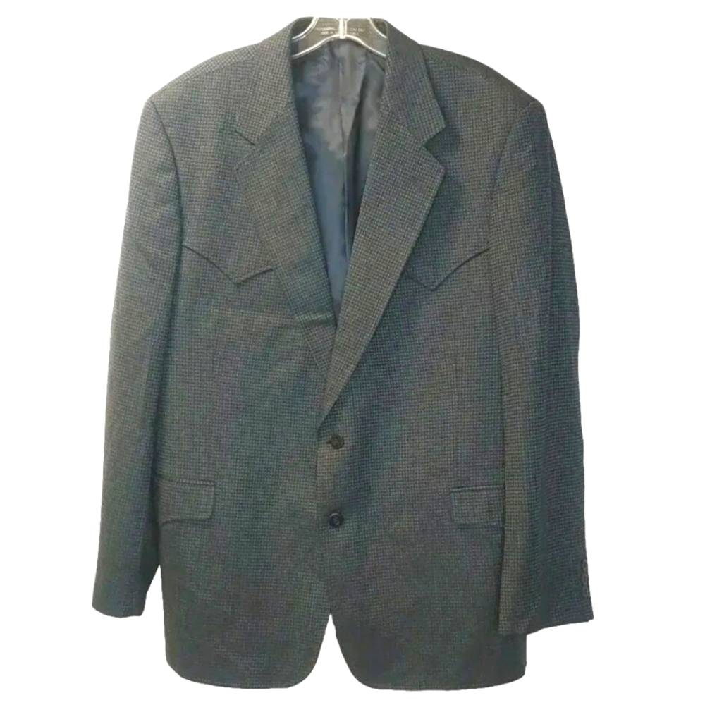 Western Classics Guy Garrett Blazer Rockabilly Cowboy Vintage Silk Wool Men 44R